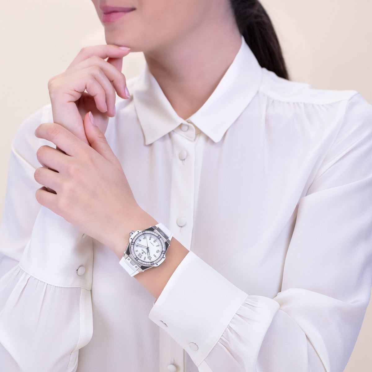 ONE CLICK STEEL WHITE DIAMONDS