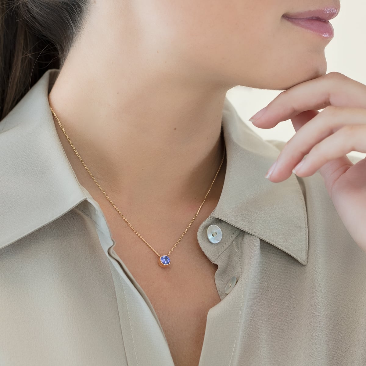 Necklace RG 750, TAN, 6 mm, 42 – 2011591