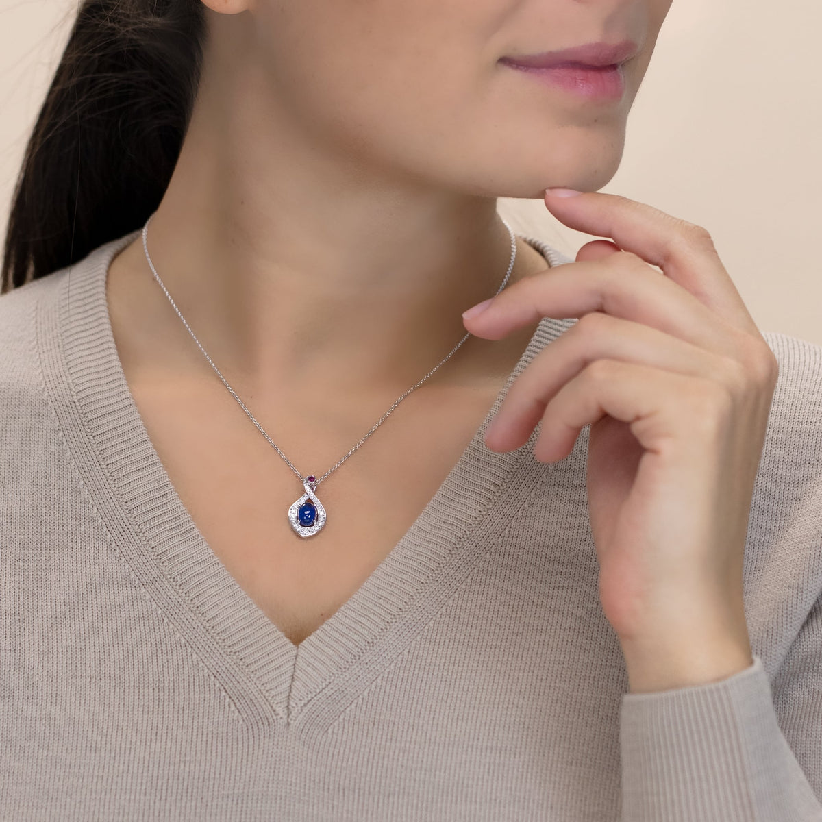 Necklace WG 750, SAF blue – 2011893