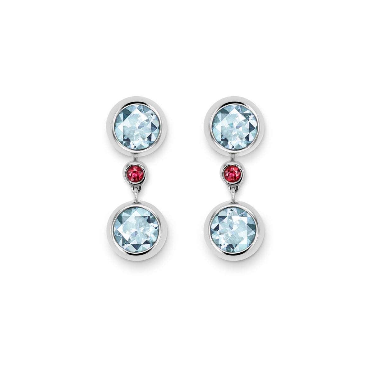 Drop earring-elements WG 750, AQU, 6 mm – 2012414