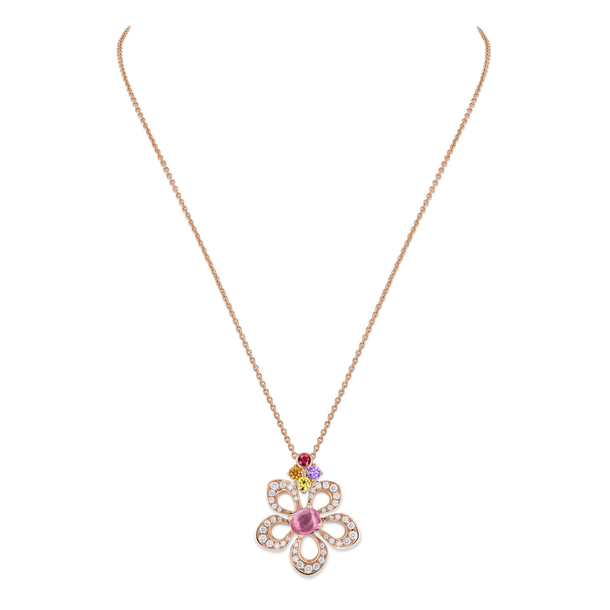 Necklace RG 750,SAF pink, multi, 42cm – 2012609