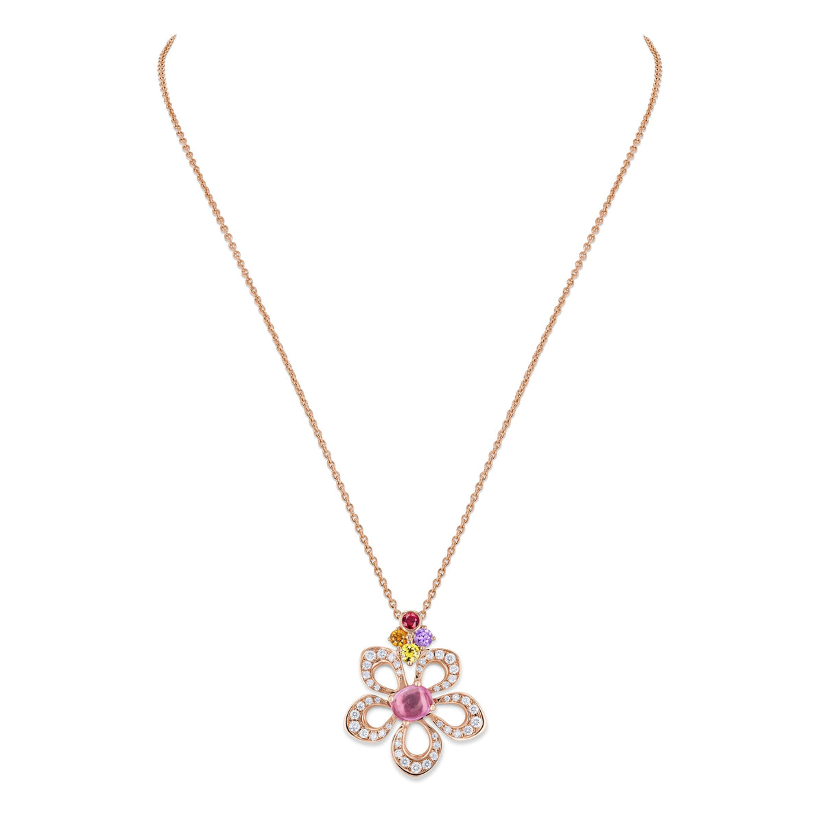Necklace RG 750,SAF pink, multi, 42cm – 2012609