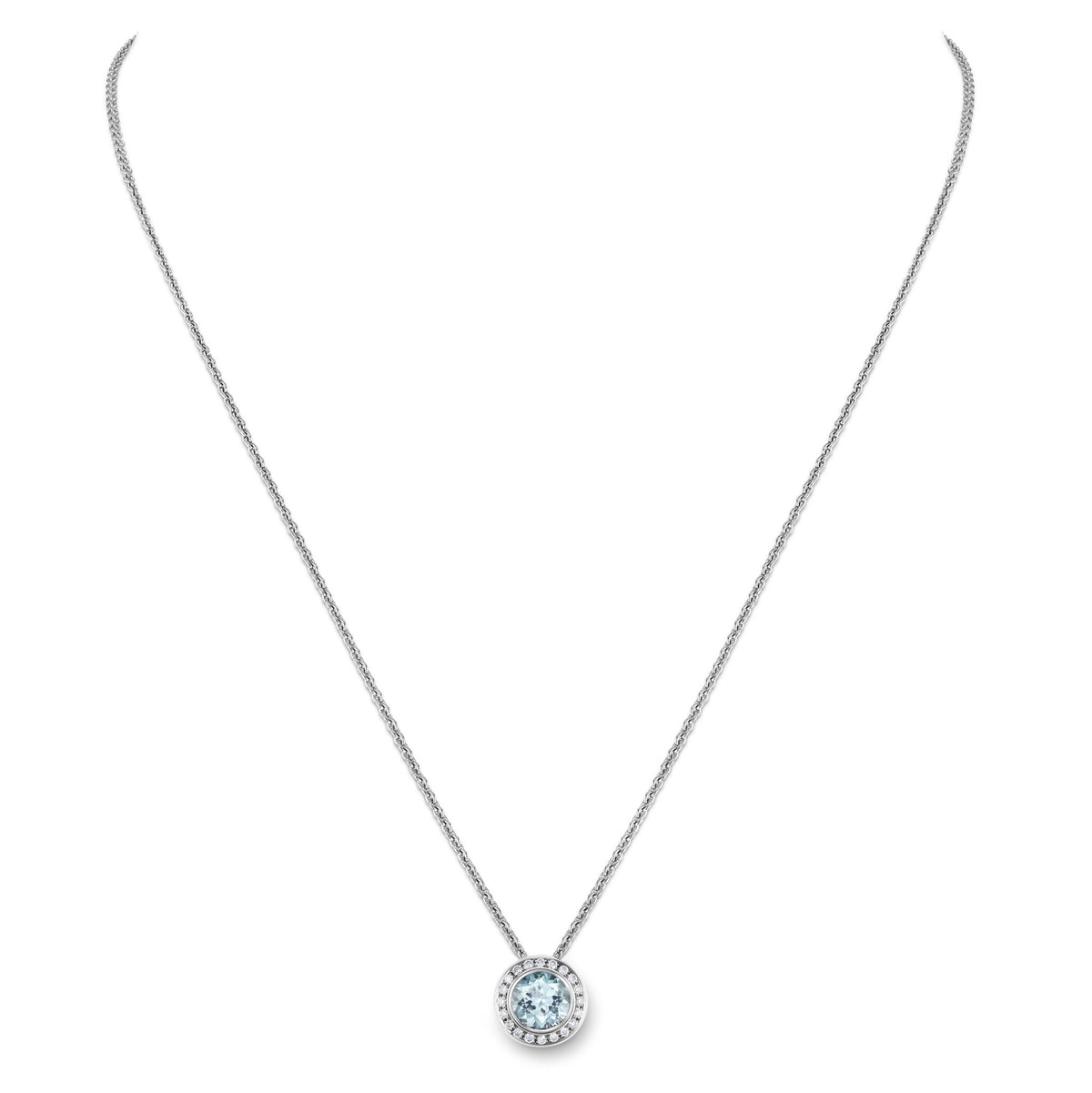 Necklace WG 750, AQU, 6 mm, 42 – 2012147