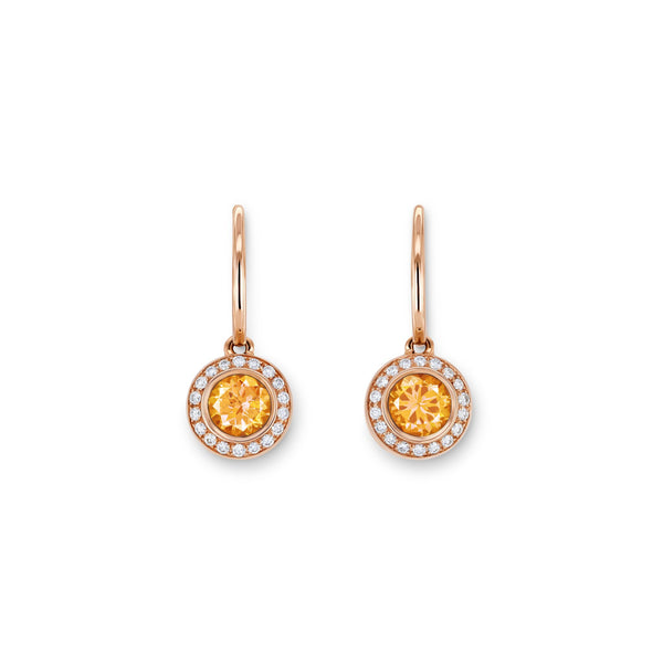Drop earrings RG 750, Mand. garnet, 5 mm – 2012159