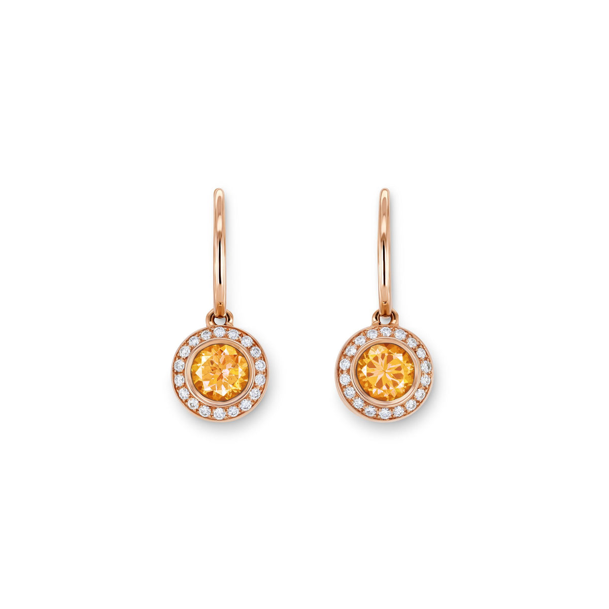 Drop earrings RG 750, Mand. garnet, 5 mm – 2012159