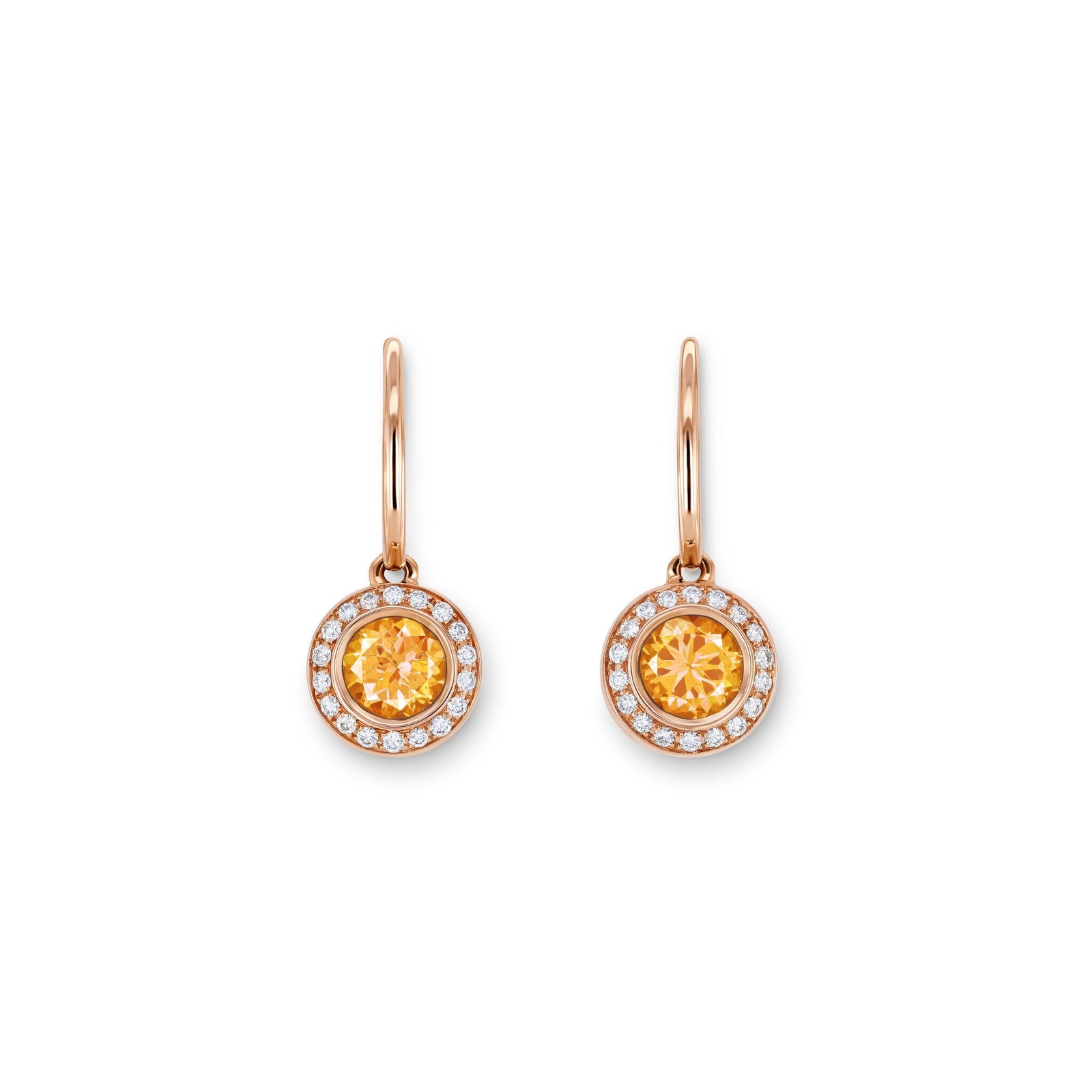 Drop earrings RG 750, Mand. garnet, 5 mm – 2012159