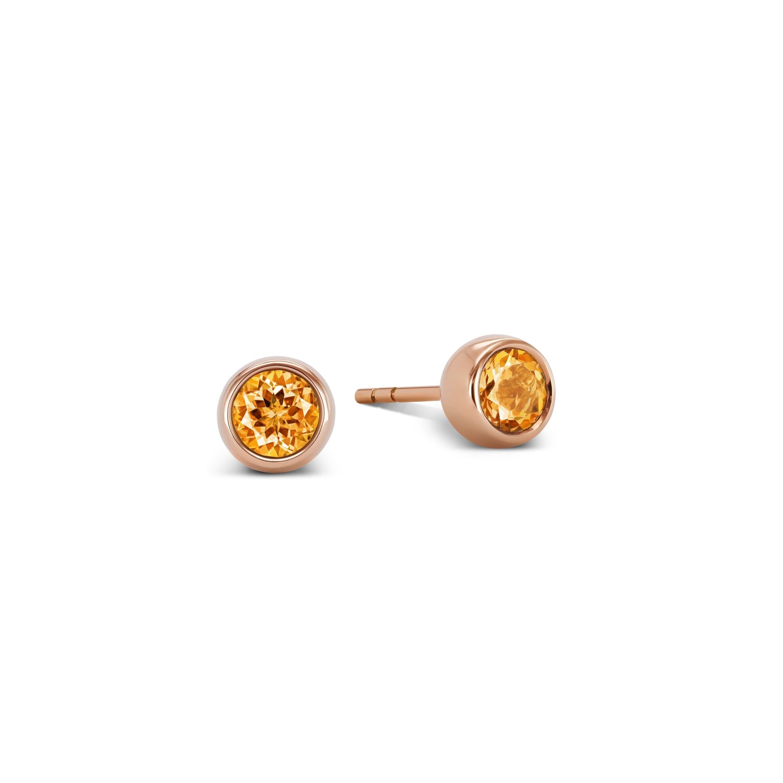 Earrings RG 750, Mandarin garnet, 5 mm – 2012059