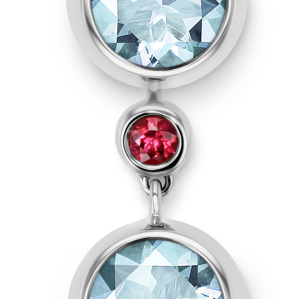 Drop earring-elements WG 750, AQU, 6 mm – 2012414