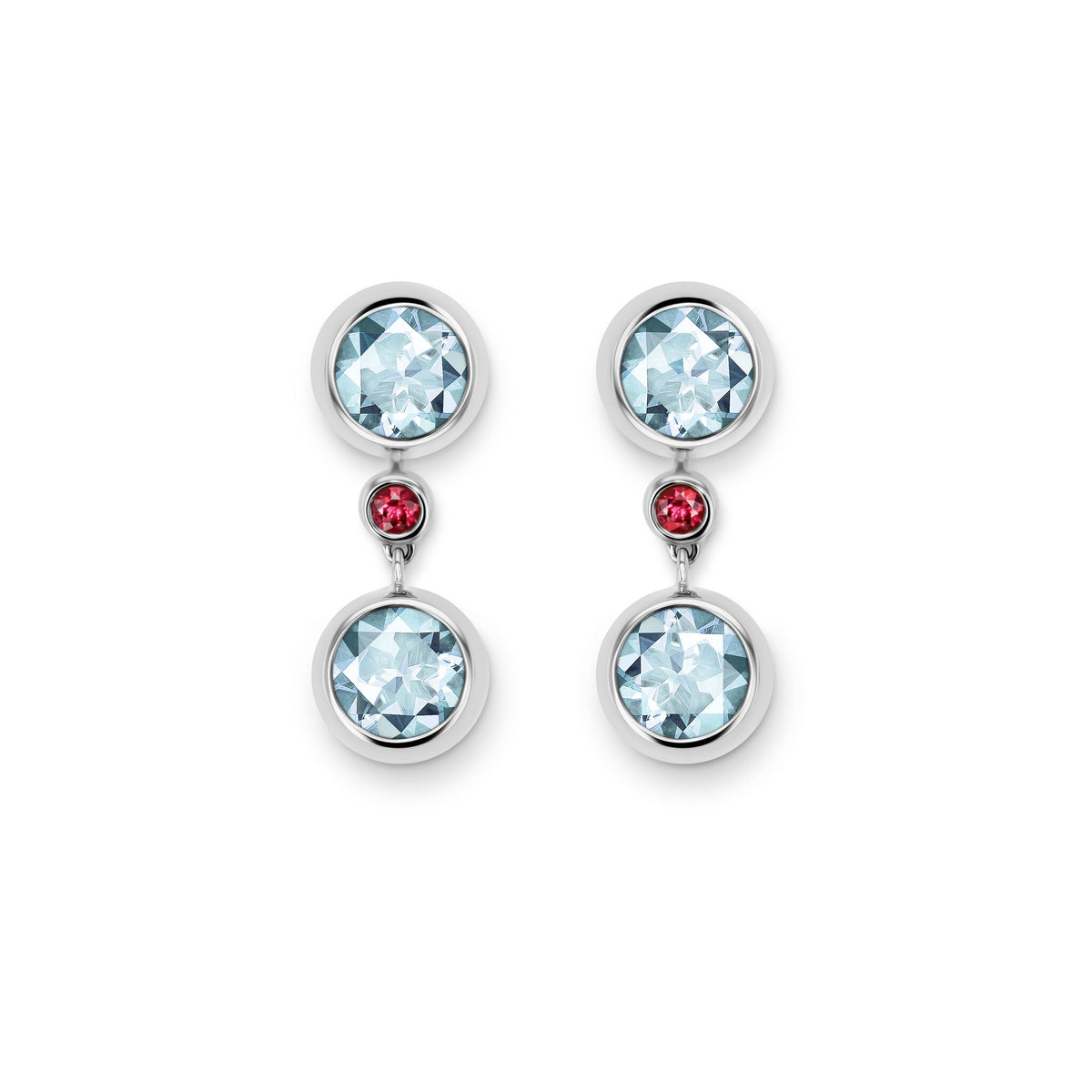 Drop earring-elements WG 750, AQU, 6 mm – 2012414