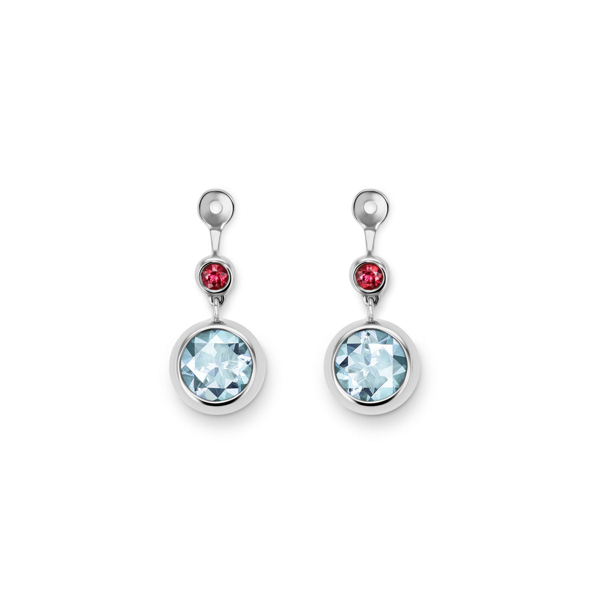 Drop earring-elements WG 750, AQU, 6 mm – 2012414