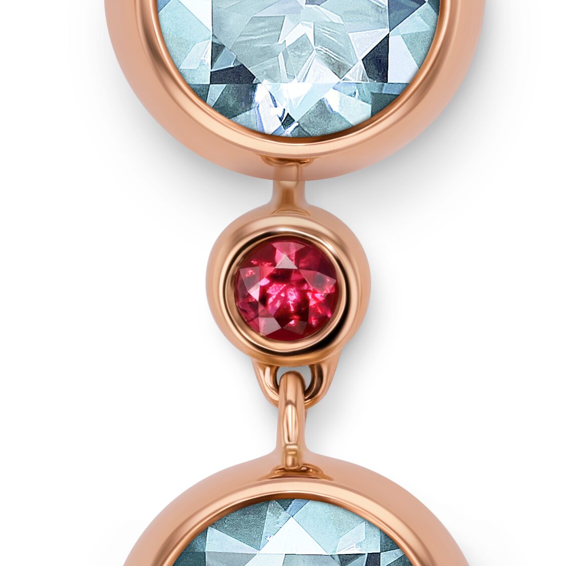 Drop earring-elements RG 750, AQU, 6 mm – 2012406