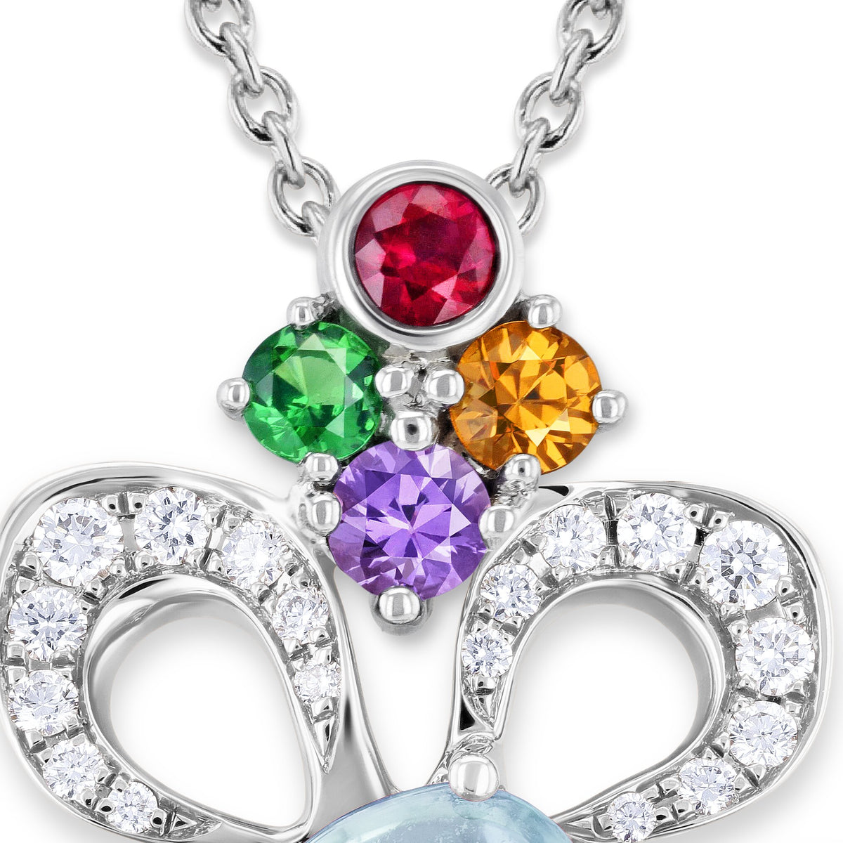 Necklace WG 750, AQU, multi, 42 cm – 2012843