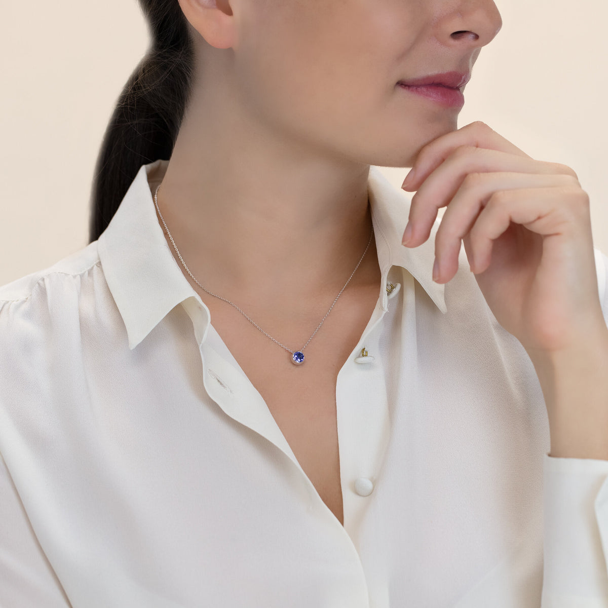 Necklace WG 750, TAN, 6 mm, 42 – 2011599
