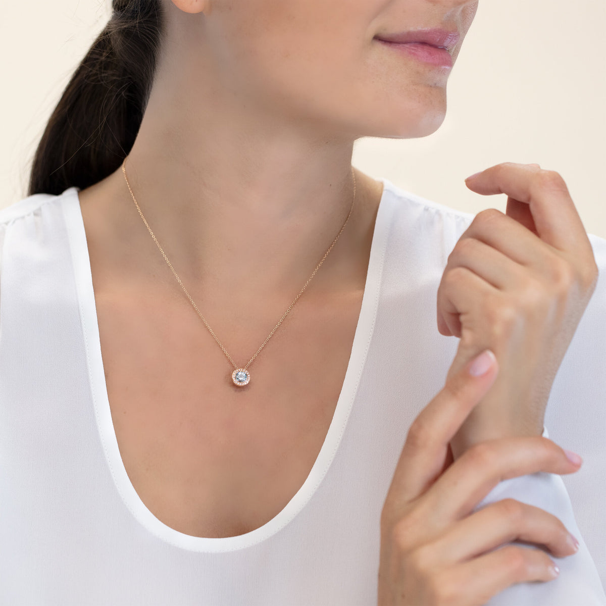 Necklace RG 750, AQU, 6 mm, 42 – 2012138