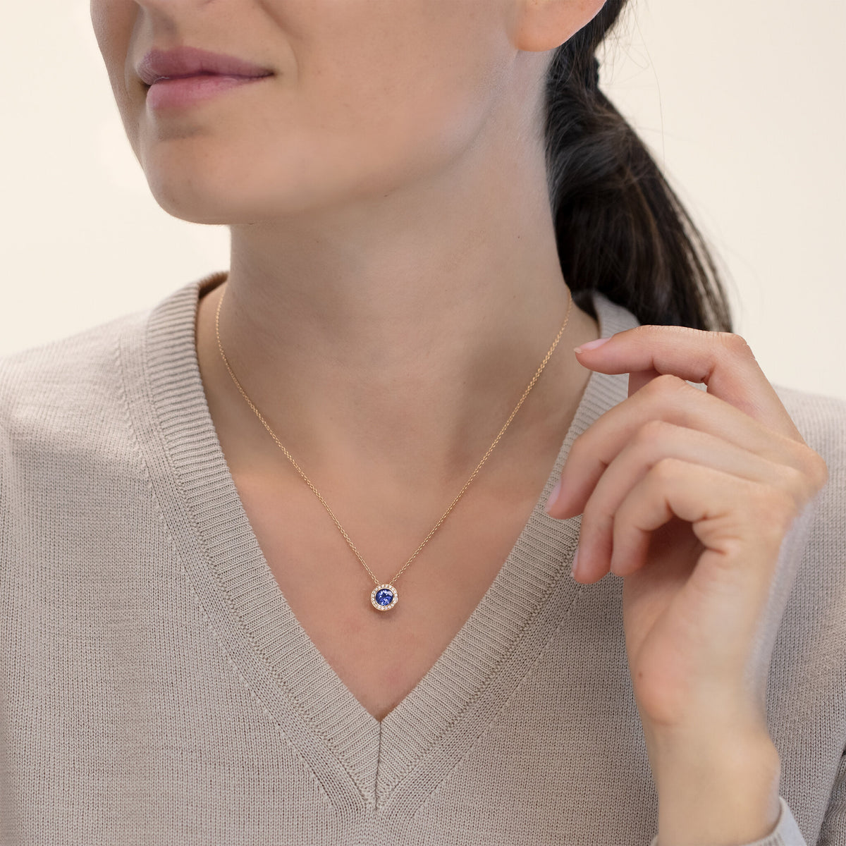 Necklace RG 750, TAN, 6 mm, 42 – 2012144