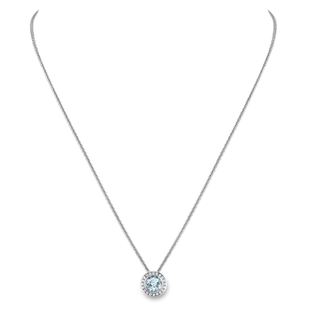 Necklace WG 750, AQU, 6 mm, 42 – 2012147