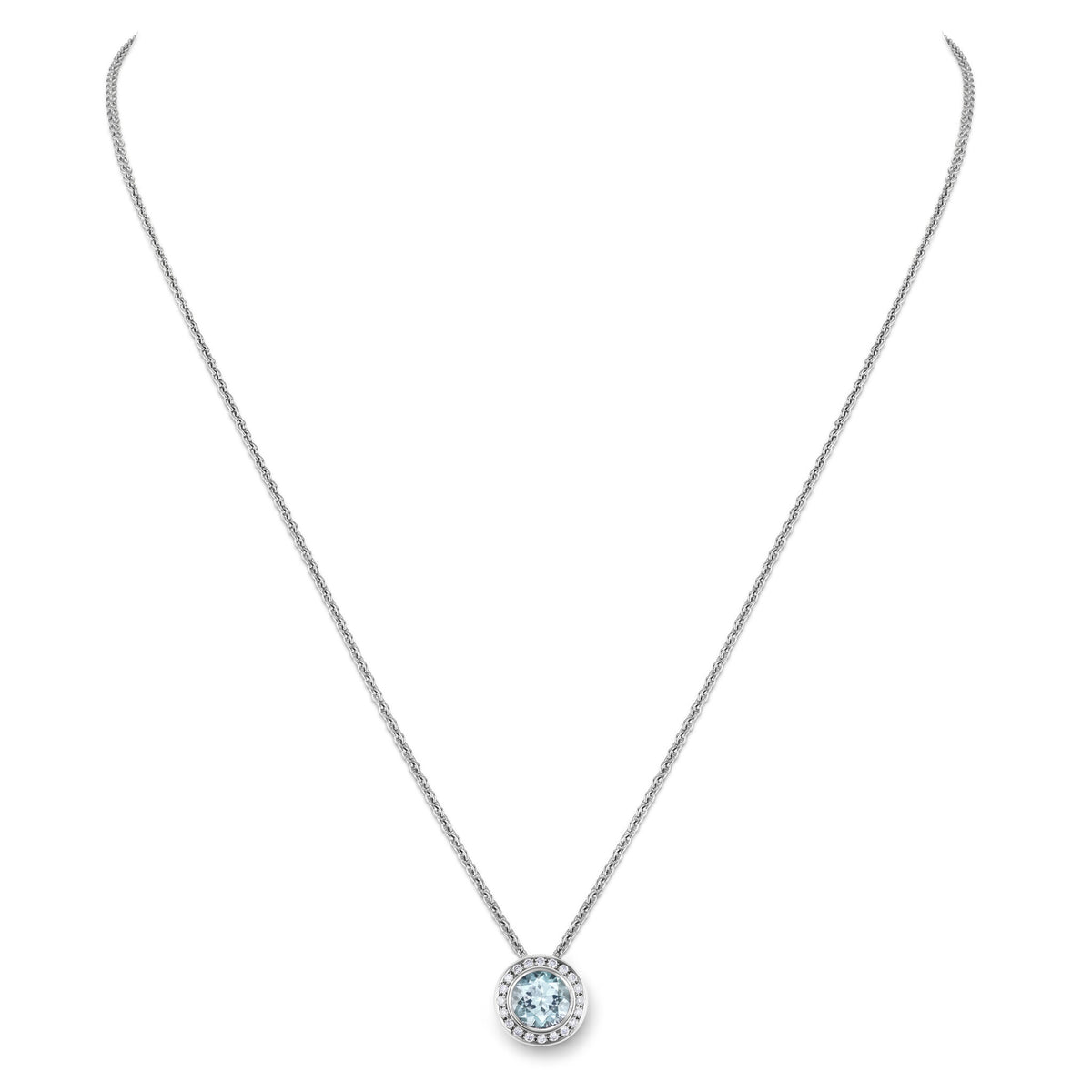 Necklace WG 750, AQU, 6 mm, 42 – 2012147