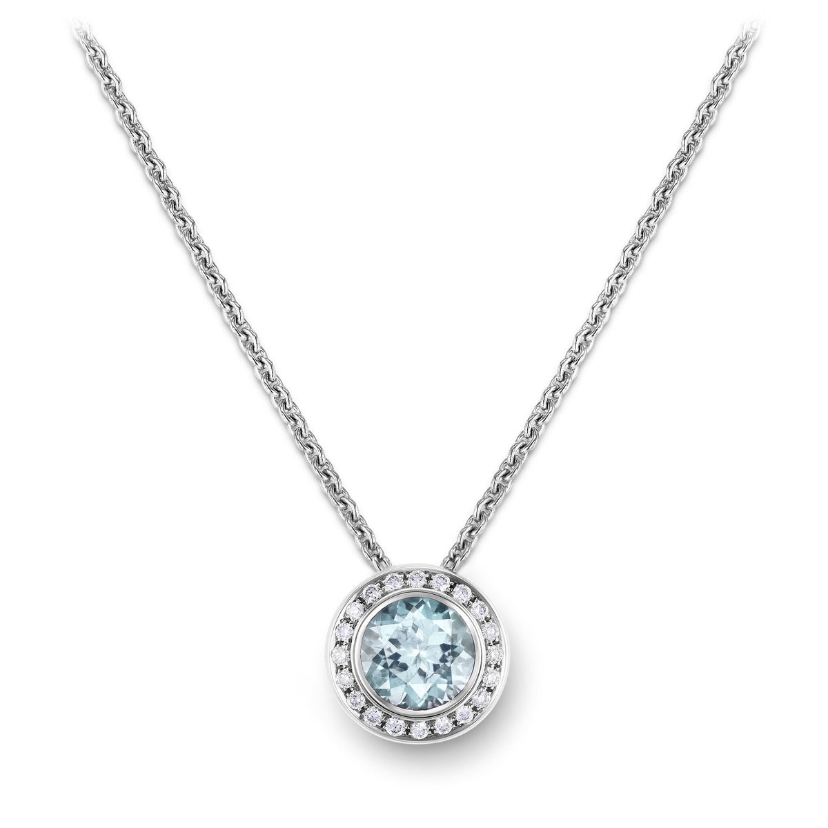 Necklace WG 750, AQU, 6 mm, 42 – 2012147