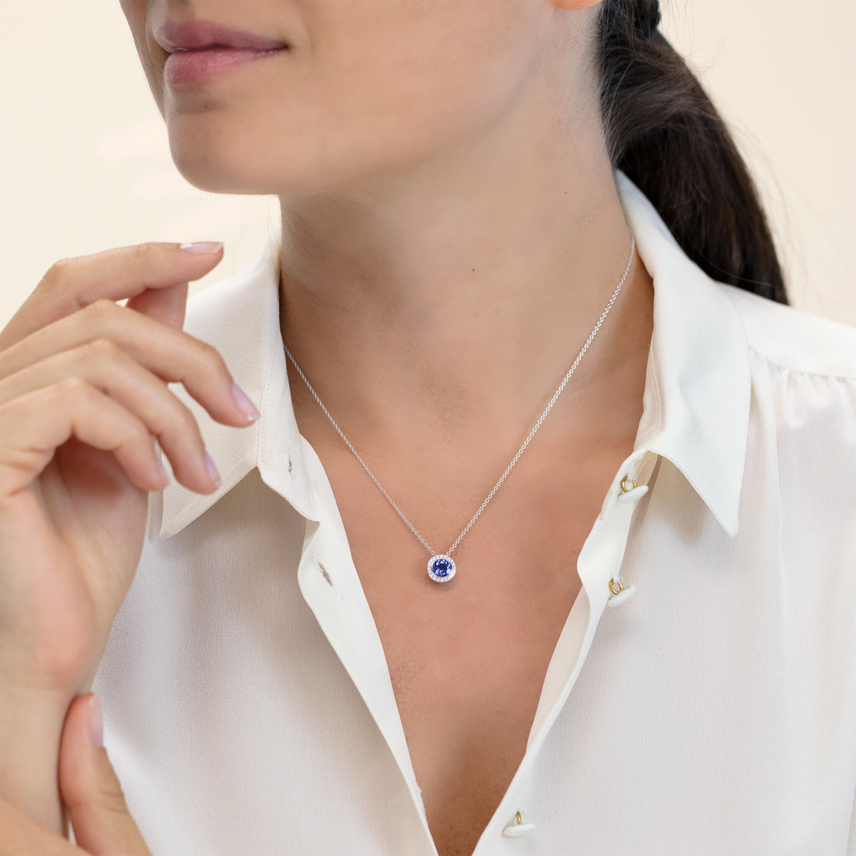 Necklace WG 750, TAN, 6 mm, 42 – 2012153