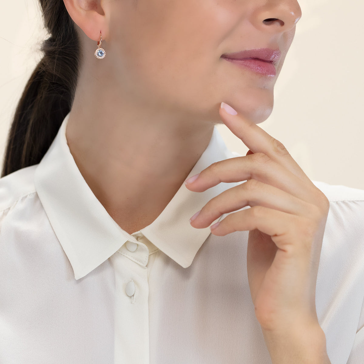 Drop earrings RG 750, AQU, 5 mm – 2012155