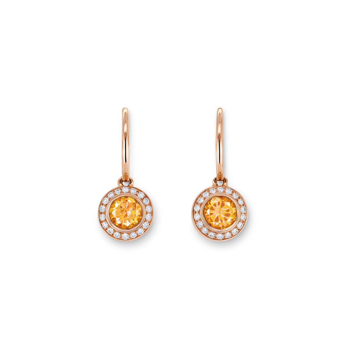 Drop earrings RG 750, Mand. garnet, 5 mm – 2012159