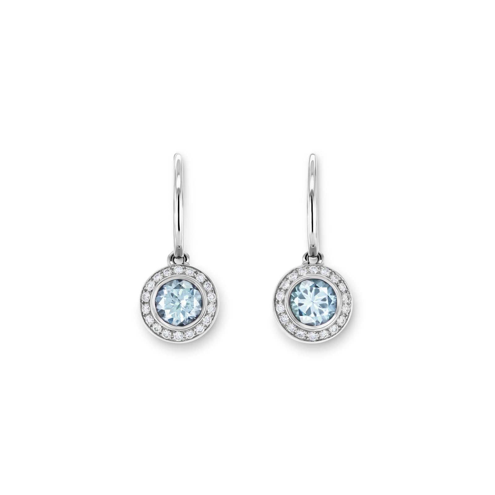 Drop earrings WG 750, AQU, 5 mm – 2012163