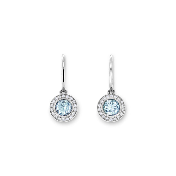 Drop earrings WG 750, AQU, 5 mm – 2012163
