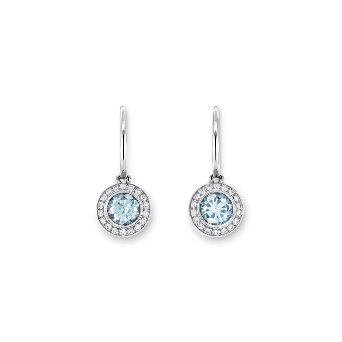 Drop earrings WG 750, AQU, 5 mm – 2012163
