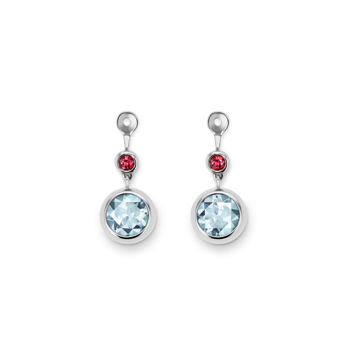Drop earring-elements WG 750, AQU, 6 mm – 2012414