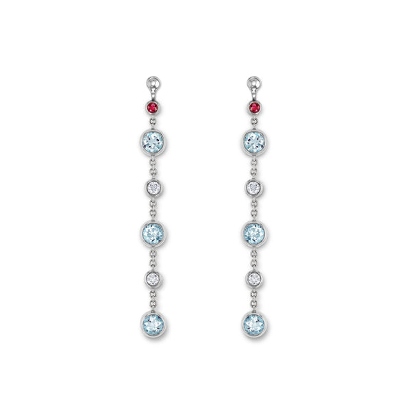 Drop earring-elements WG 750, AQU, 4.3 m – 2012427