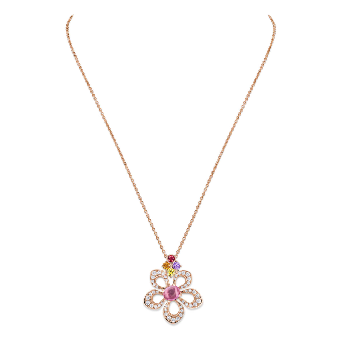 Necklace RG 750,SAF pink, multi, 42cm – 2012609