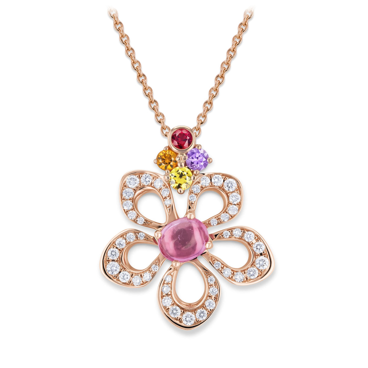 Necklace RG 750,SAF pink, multi, 42cm – 2012609