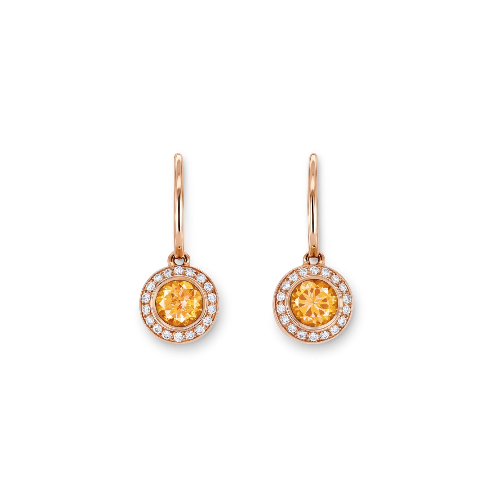 Drop earrings RG 750, Mand. garnet, 5 mm – 2012159