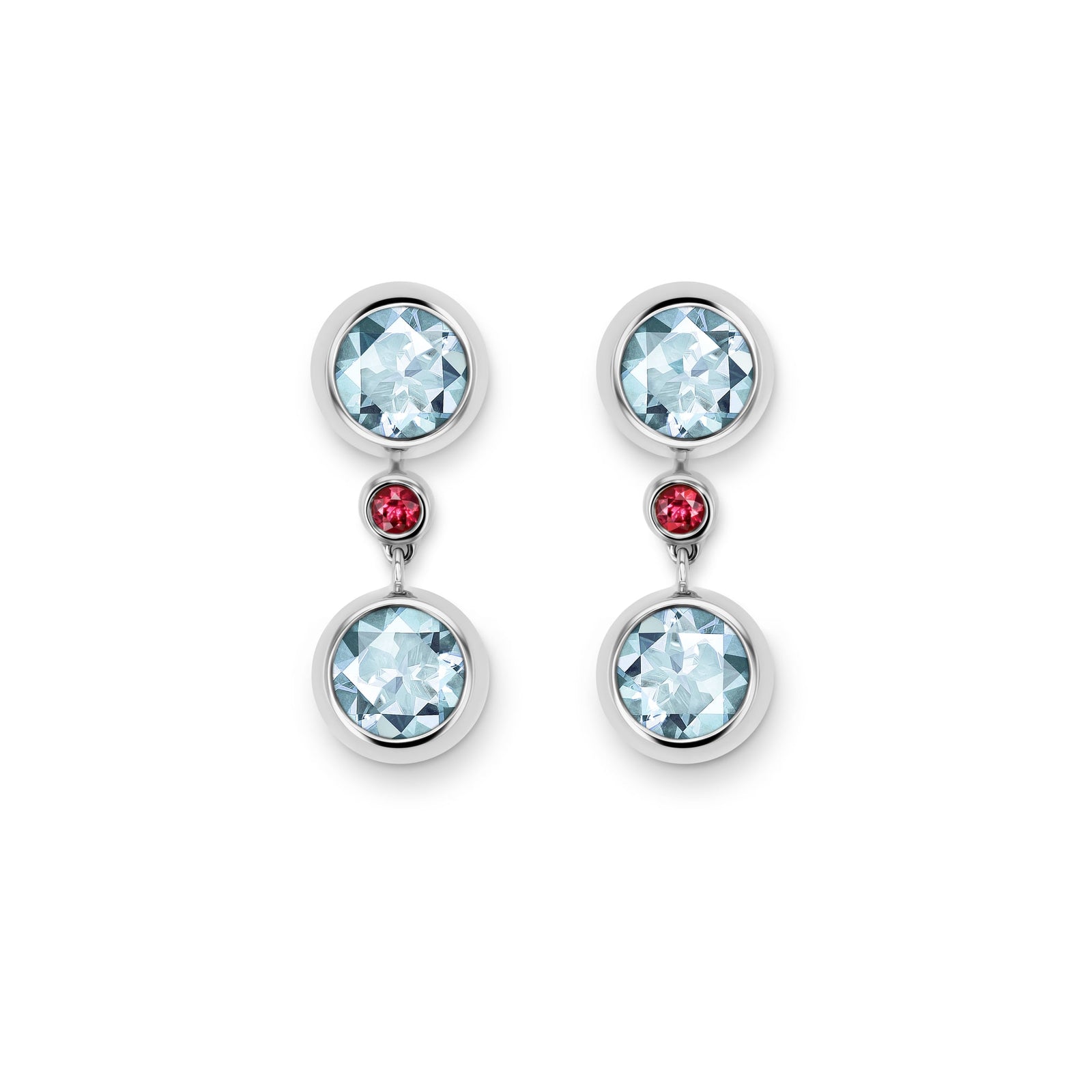 Drop earring-elements WG 750, AQU, 6 mm – 2012414