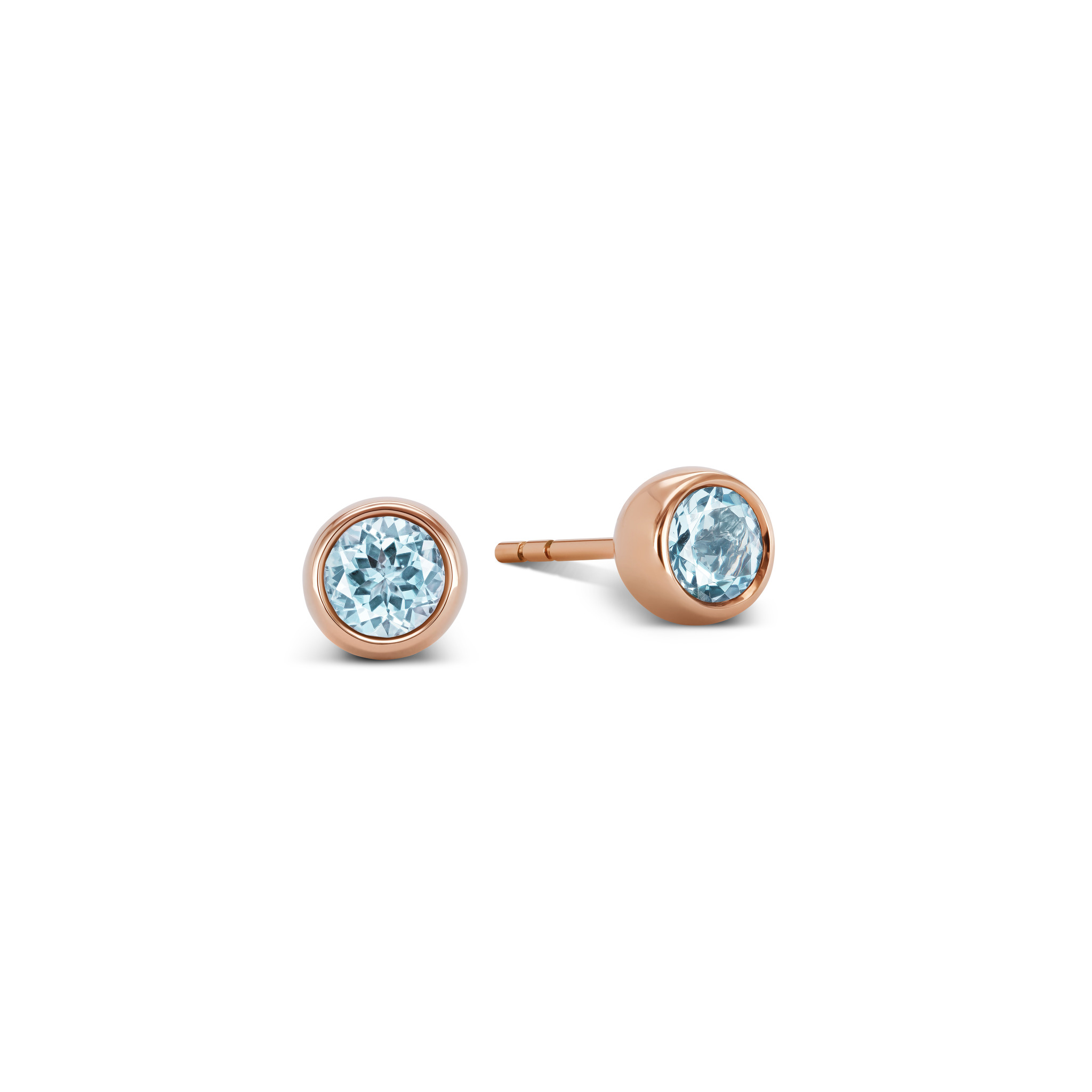 Earrings with aquamarines