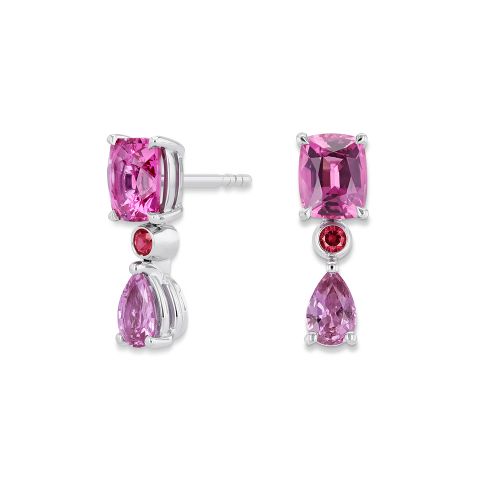 Earrings with spinels