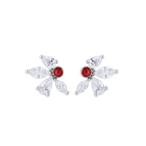 Earrings with diamonds