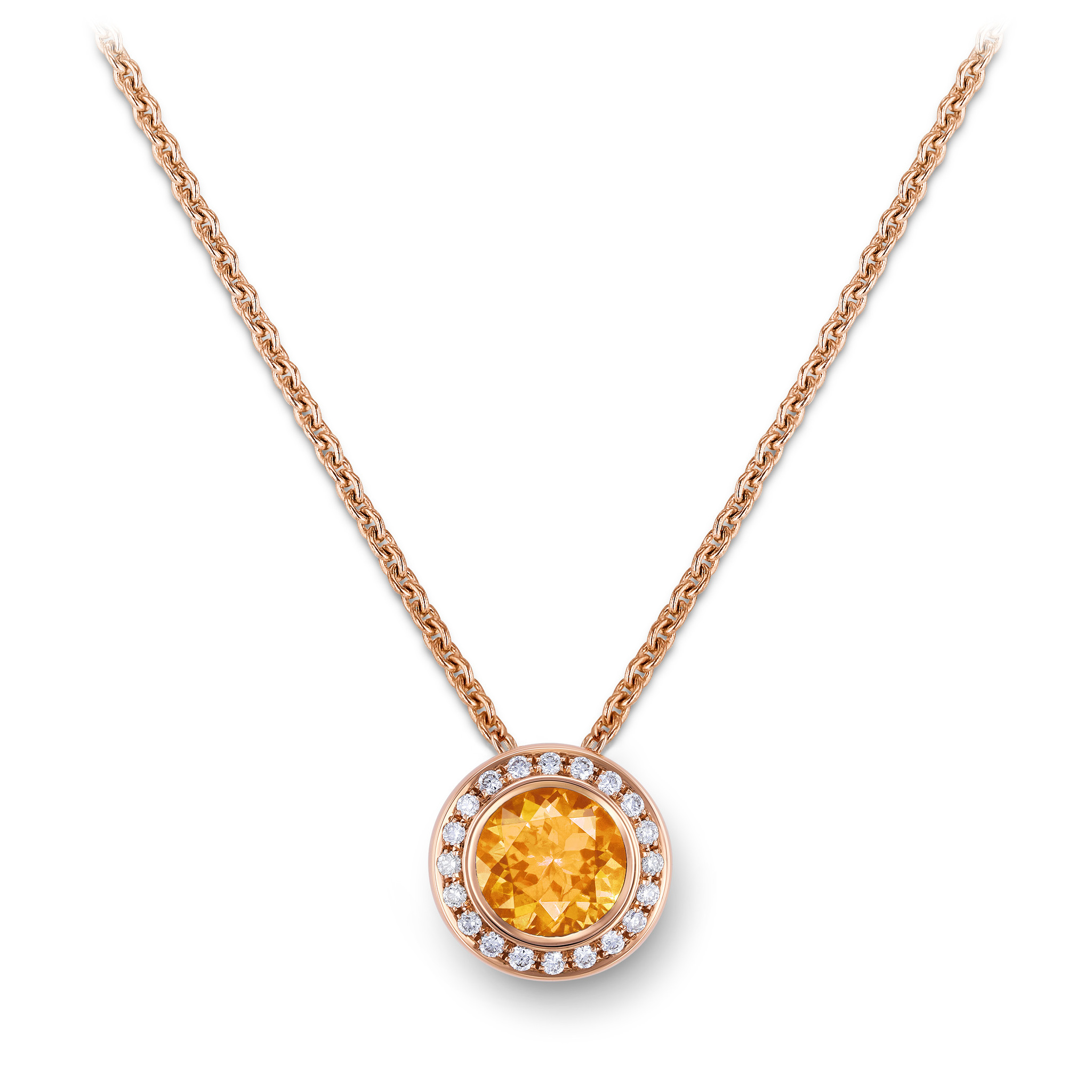 Collier mit Mandarin-­Granat