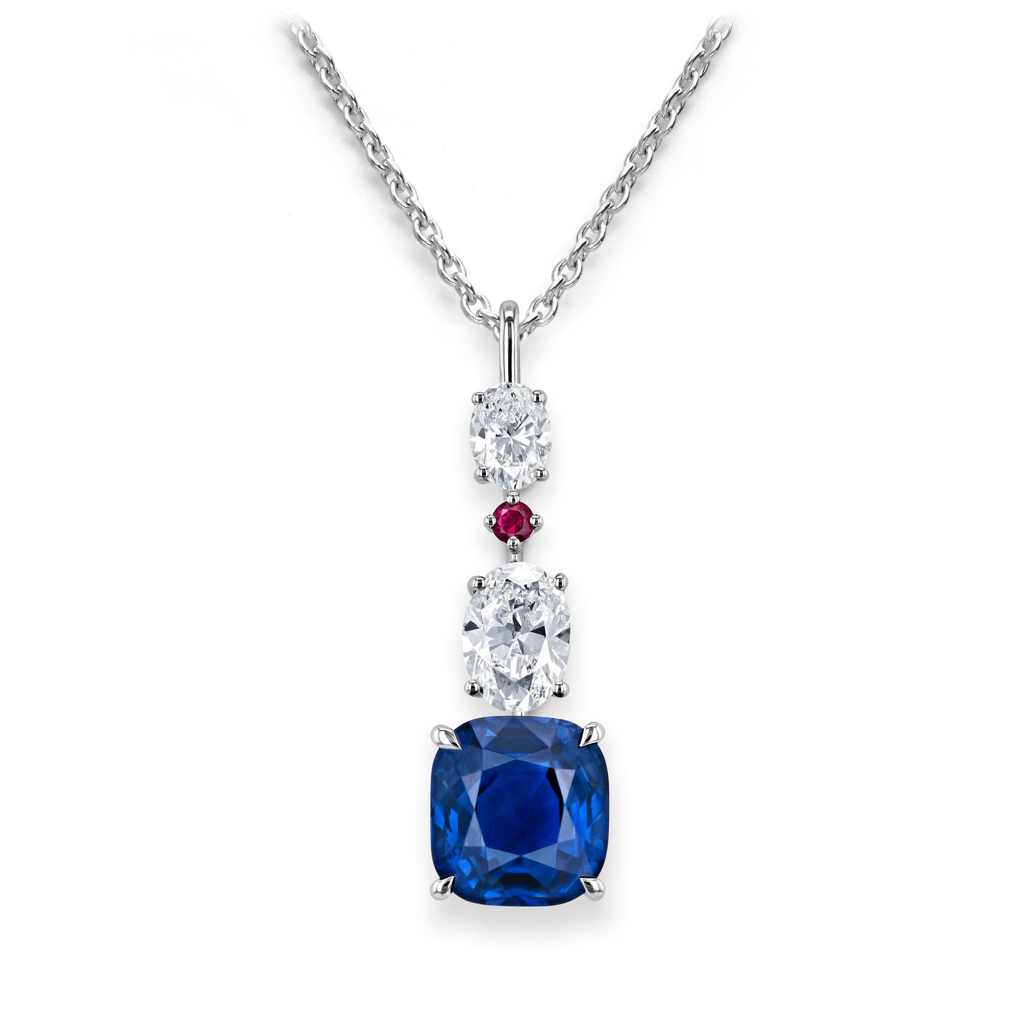 sapphire necklace american swiss