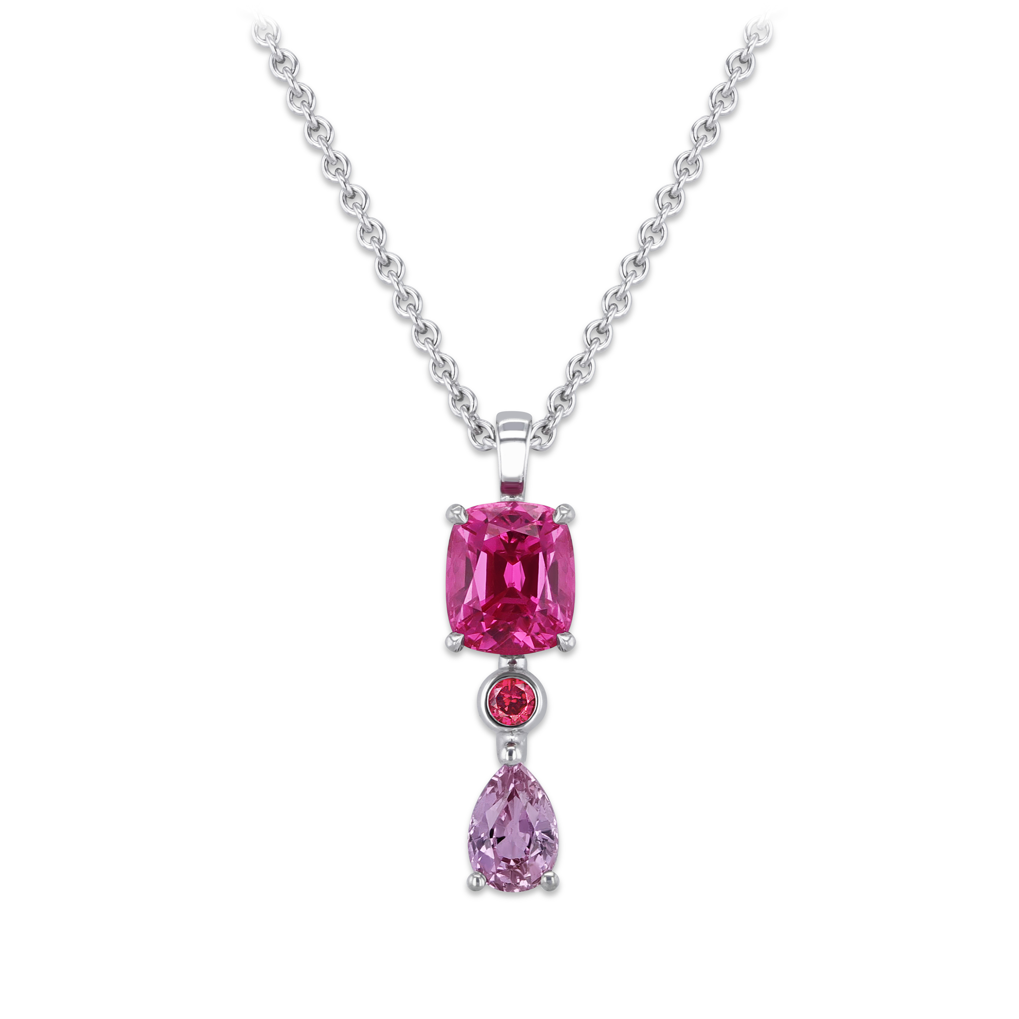 Necklace with spinel