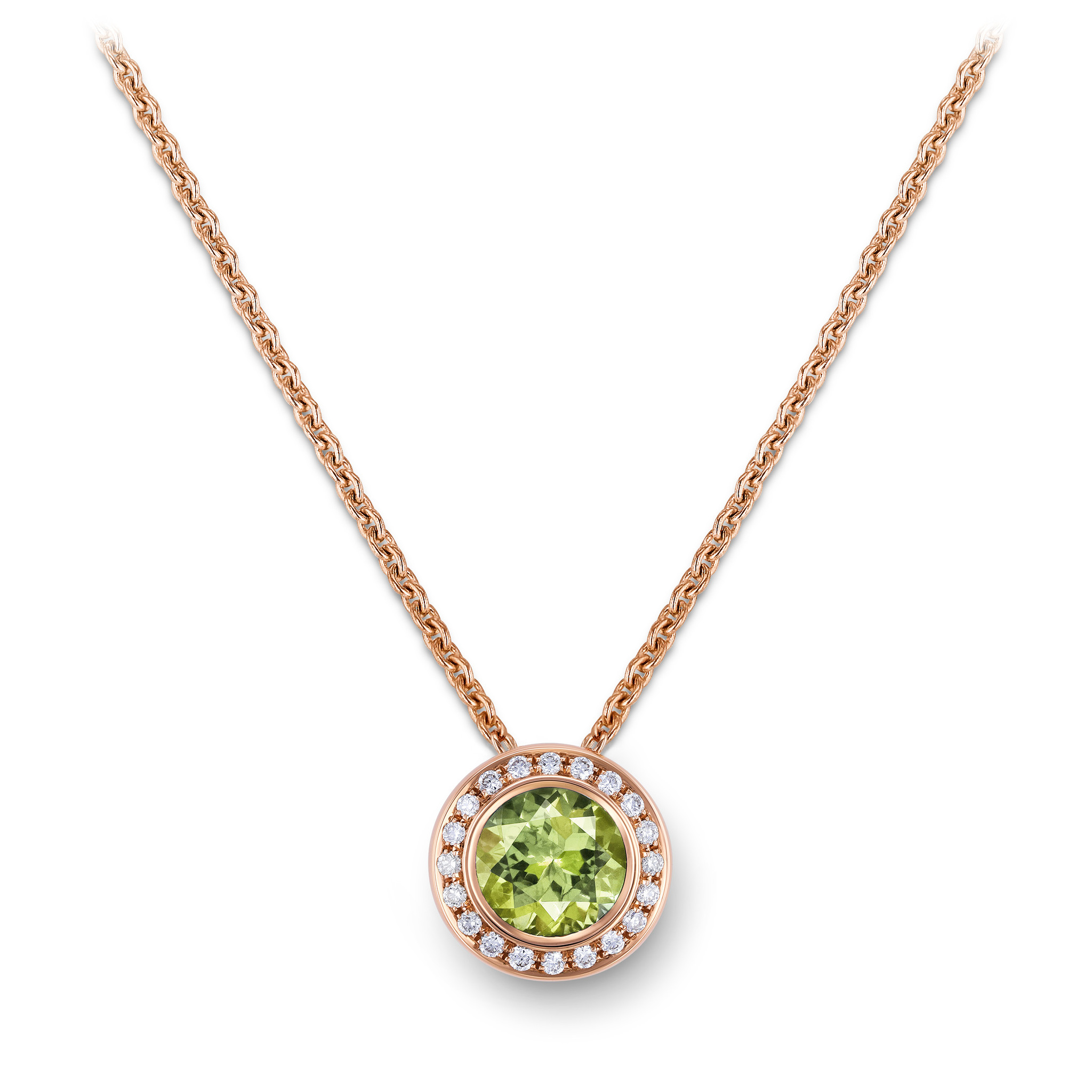 Necklace with tourmaline